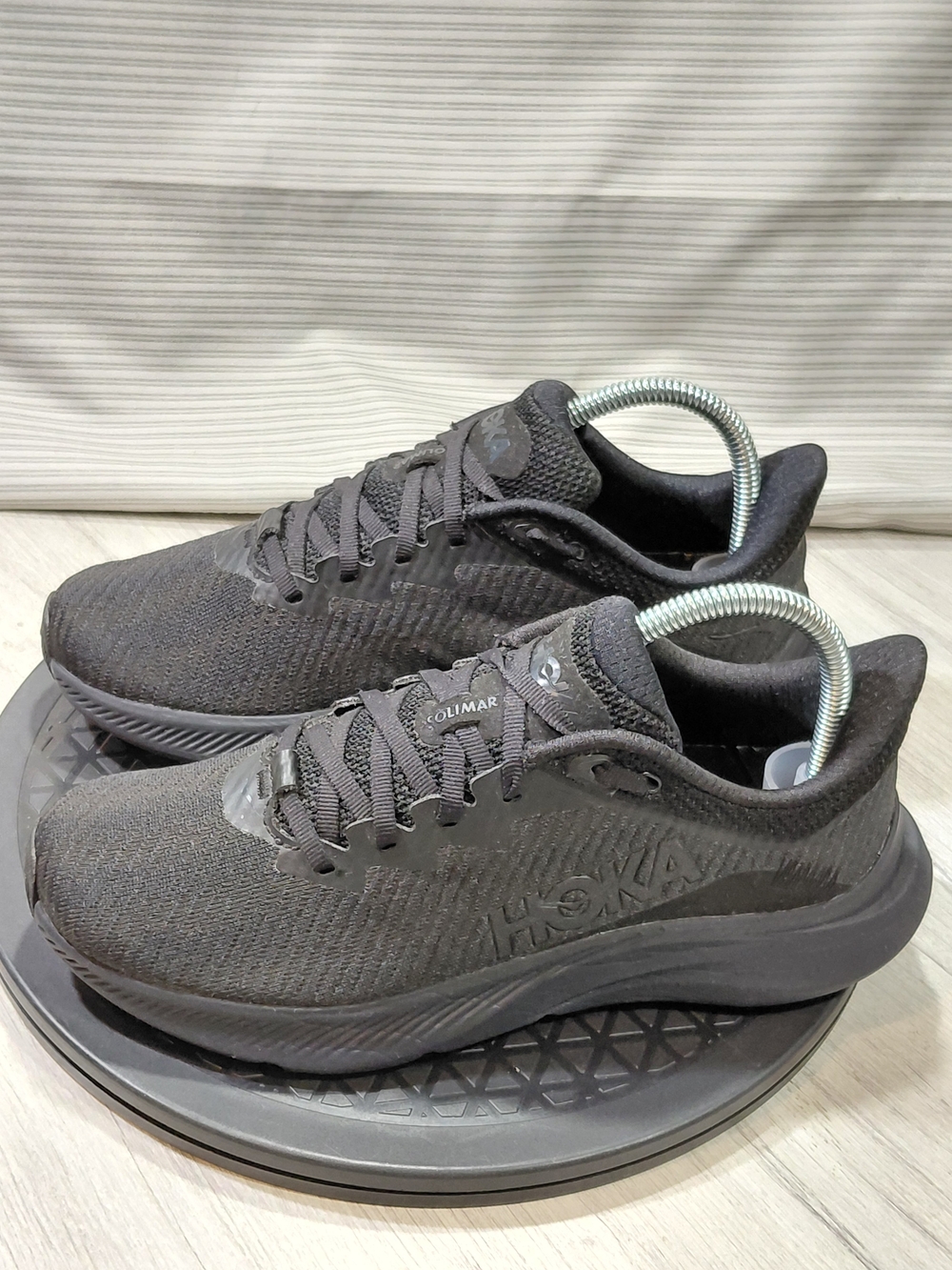 Hoka One One Womens Solimar Triple Black Running Training Shoes W7B